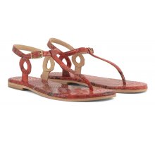 Al 70 Outlet Thong pyton printing leather sandal F08171824-0250 Comprare